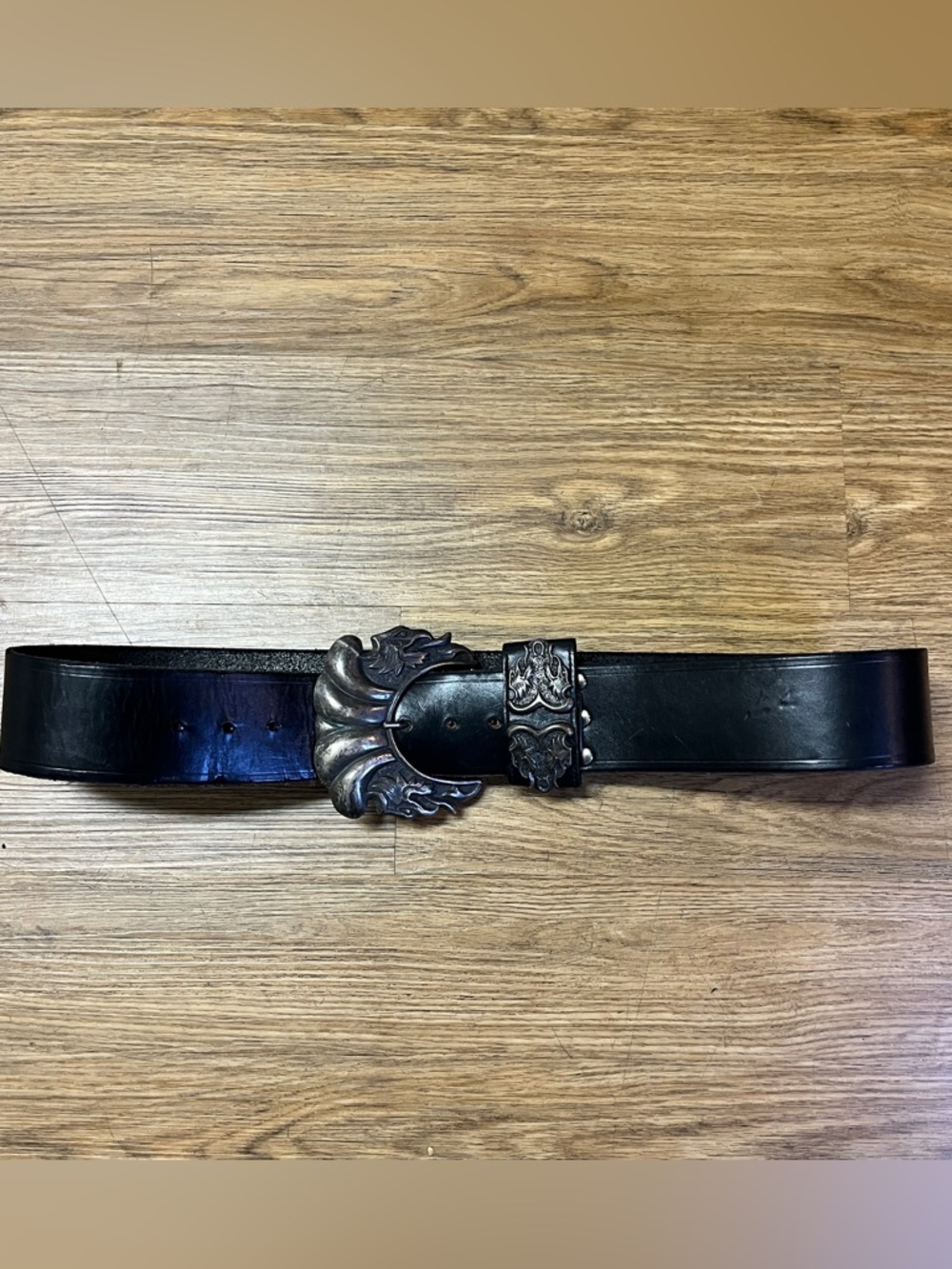 Vintage Pewter Eagle Belt Western Boho Statement Buckle Leather Rustic Unisex